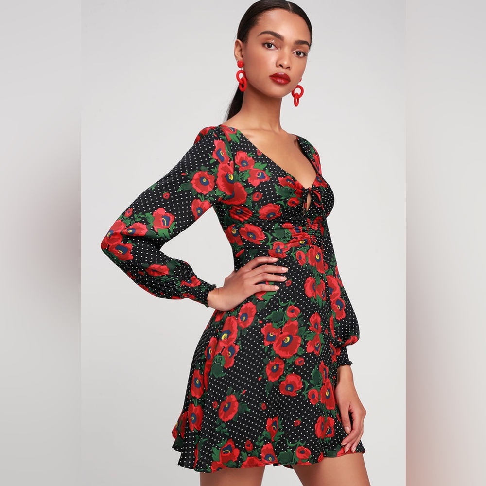 Free People Morning Light Long Sleeve Mini Dress